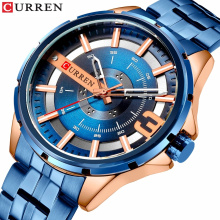 CURREN 8333 Relogio Men Watches Fashion Blue Man Watch Luxury Brand Waterproof Quartz Analog Wrist Watch Men Reloj Hombre